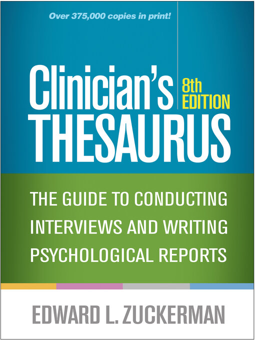 Title details for Clinician's Thesaurus by Edward L. Zuckerman - Available